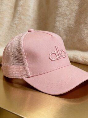 Alo Hot Pink Logo Mesh Baseball Cap